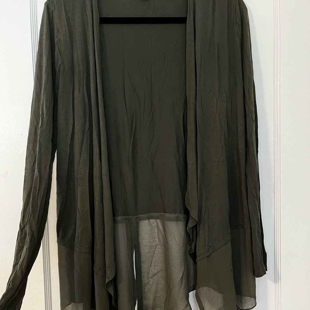 Olive Green Flowy Sweater
